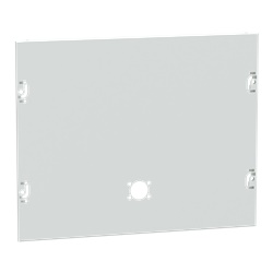 Piastra frontale orizzontale GS 400A 8 moduli profondità 650 mm per armadi elettrici PanelSeT P acciaio bianco