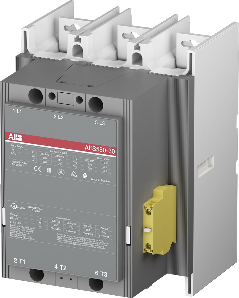 Contattore 3 poli 1000V IEC 800A motori fino 315kW applicazioni industriali e civili