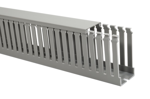 Canalina PVC grigia HTWD-PD 20x20 mm per protezione cavi quadri elettrici