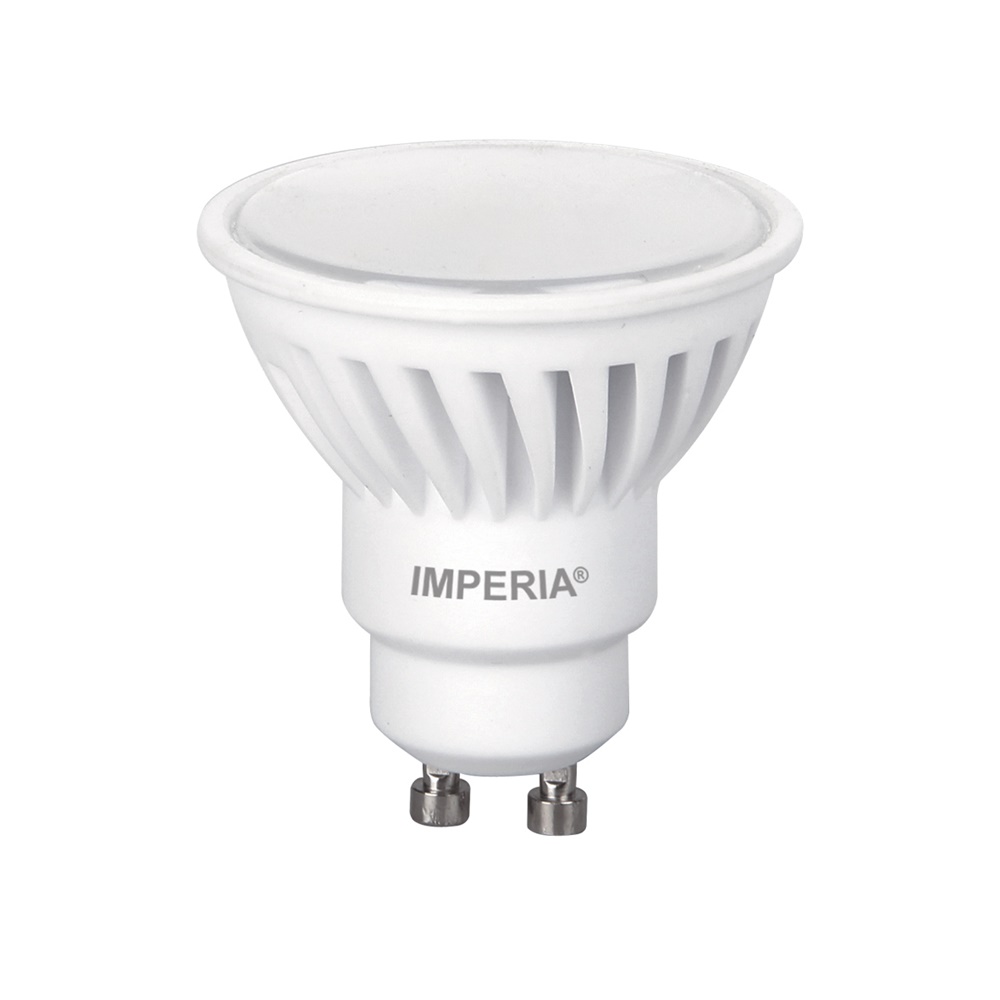 Lampadina LED GU10 9W 4000K corpo ceramica alta dissipazione calore uso residenziale e commerciale