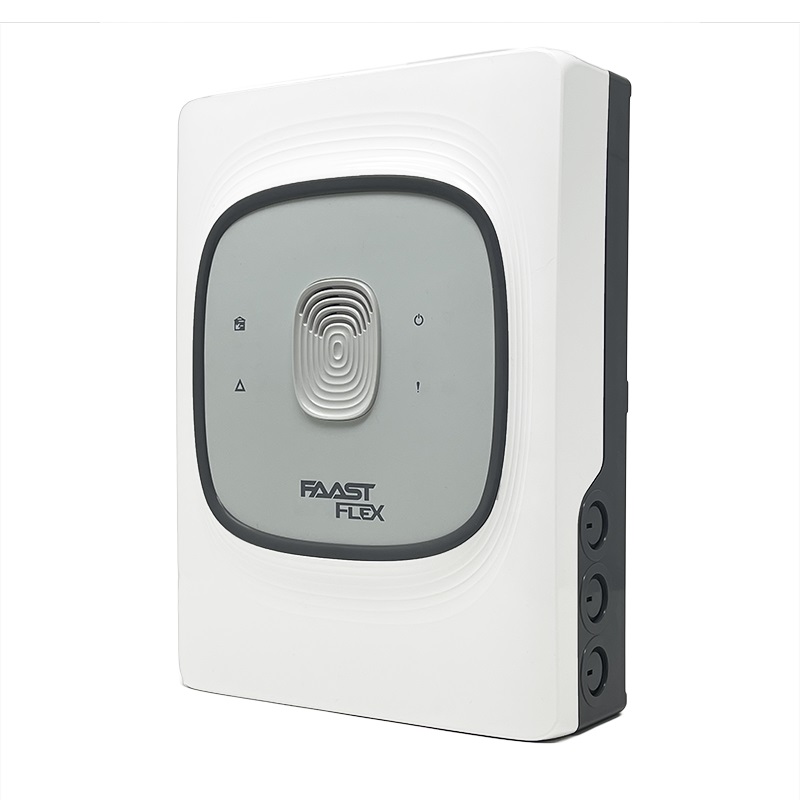 Rivelatore aspirazione 1 canale alta sensibilità, -40°C campionamento, tubazione 270m, DIP switch/config avanzata, 24VDC 400mA, IP40, EN54-20 VDS