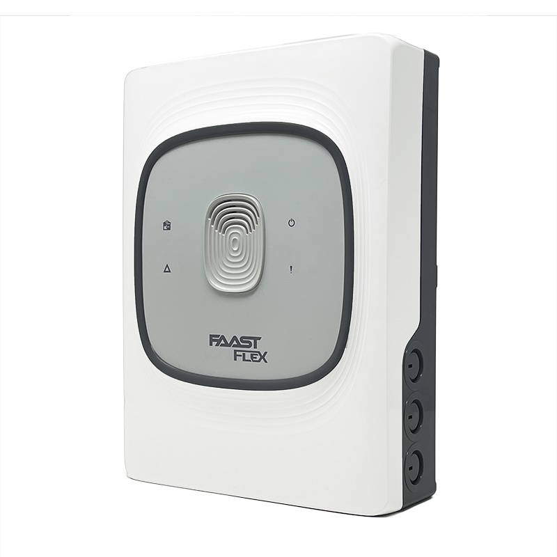 Rivelatore aspirazione 1 canale alta sensibilità, -40°C campionamento, tubazione 270m, DIP switch/config avanzata, 24VDC 400mA, IP40, EN54-20 VDS