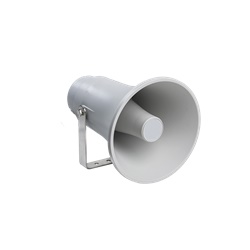 Diffusore tromba 15W, telaio ABS, staffa inox orientabile, applicazioni industriali/piscine, EN54-24