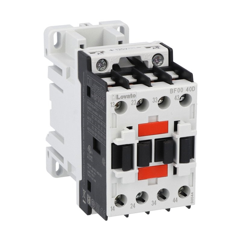 Contattore ausiliario 4 contatti normalmente aperti 24V DC per controllo circuiti AC/DC