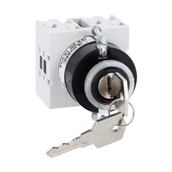 Commutatore a camme unipolare 16A montaggio frontale con chiave Ø22mm serie GX