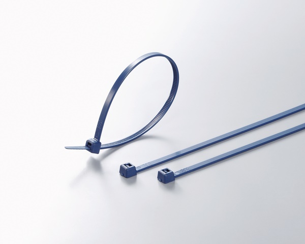 Fascetta rilevabile 203x4,7 mm blu resistente corrosione per settore alimentare e farmaceutico