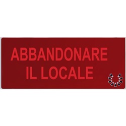 DICITURA 5955  ABBANDONARE IL LOCAL