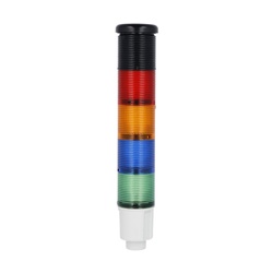 Colonna luminosa sonora 45mm LED integrato colori verde blu arancio rosso 24V DC suono fisso/intermittente