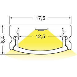 KIT2MNERO S6 kit illuminazione lineare opale con tappi e staffe per installazioni elettriche professionali e domestiche