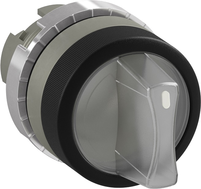 Selettore a 3 posizioni illuminato metallico modulare per controllo circuiti elettrici professionali