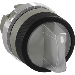 Selettore a 3 posizioni illuminato metallico modulare per controllo circuiti elettrici professionali