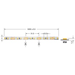 STRISCIA LED 8W/M BCC 12V IP20 illuminazione interna efficiente e versatile basso consumo