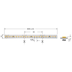 STR.LED 19.2W/M BF 24V IP20 CRI90 striscia LED efficiente per illuminazione interna residenziale e commerciale