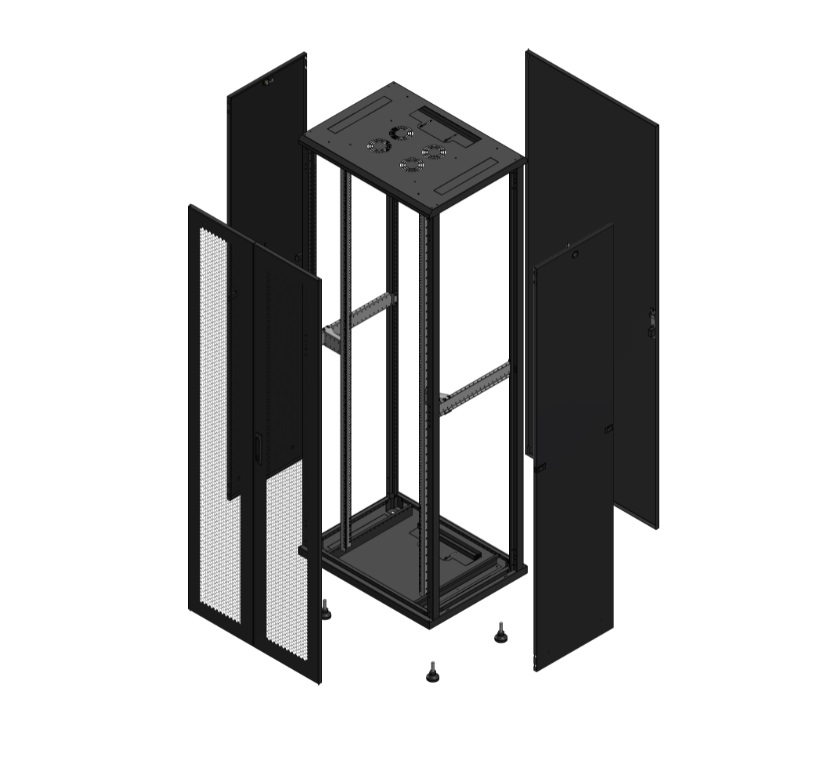 Armadio S70 47 800X600 AV DBL PERF AR SPL TOL nero