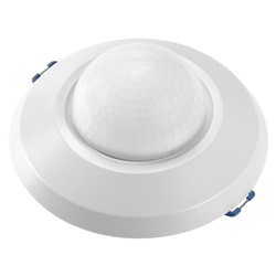RIVELATORE DI PRESENZA A SOFFITTO - DA INCASSO IP20 O CON SCATOLA IP44 - RILEVAZIONE 360° - CHORUSMART