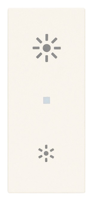 Dimmer universale stand alone 230V bianco per lampade incandescenza, LED, CFL, trasformatori elettronici, regolazione intensità luminosa, comando ON/OFF multipunto