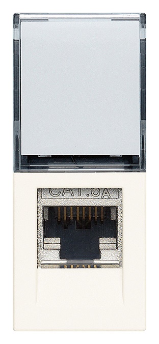 Presa RJ45 Netsafe Cat6A FTP schermata 8 contatti cablaggio universale bianco
