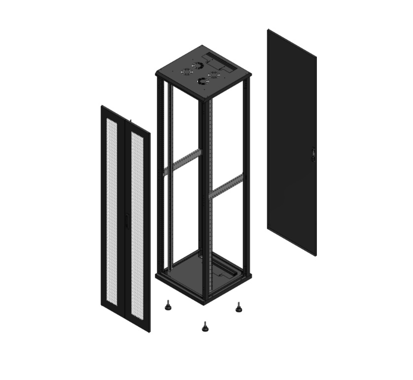 Armadio S70 47 600X600 AV DBL PERF AR SPL TOL EX nero