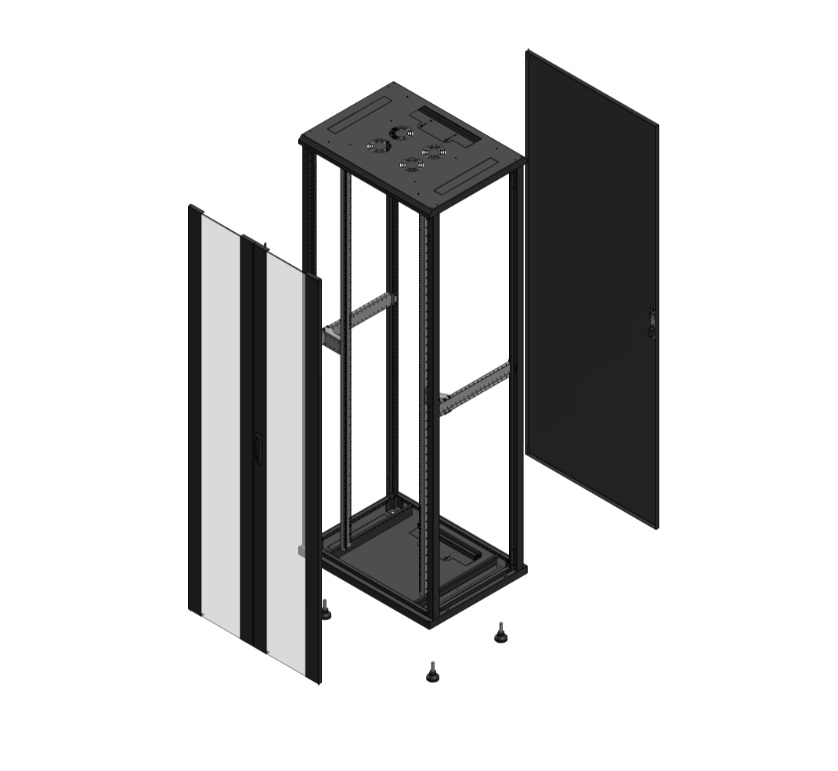 Armadio S70 47 800X600 AV DBL VER AR SPL TOL EX nero