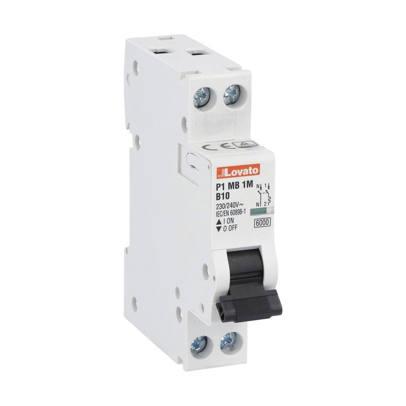 Interruttore magnetotermico bipolare 16A curva B 1 modulo Lovato Electric