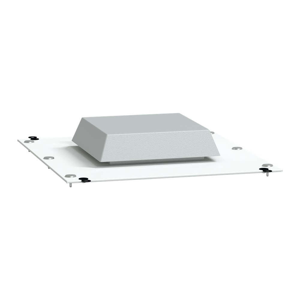 Tetto PrismaSeT P ventilato IP30 lamiera acciaio L650 P400 bianco opaco per armadi elettrici