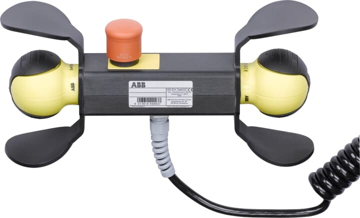 JSD-TD25P-320400 dispositivo controllo sicurezza mobile due mani con Safeball e pulsante emergenza per macchine e sistemi industriali
