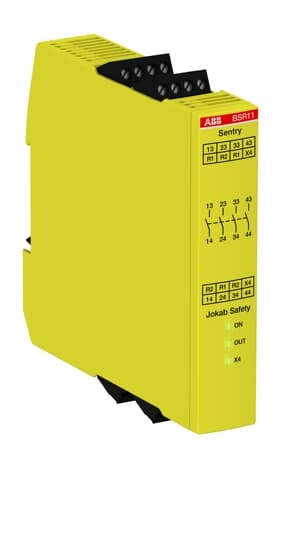 Relè di sicurezza SENTRY BSR11 24VDC 4NO per monitoraggio emergenza industriale