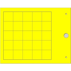 Targhetta adesiva gialla 21x21 mm per componenti industriali