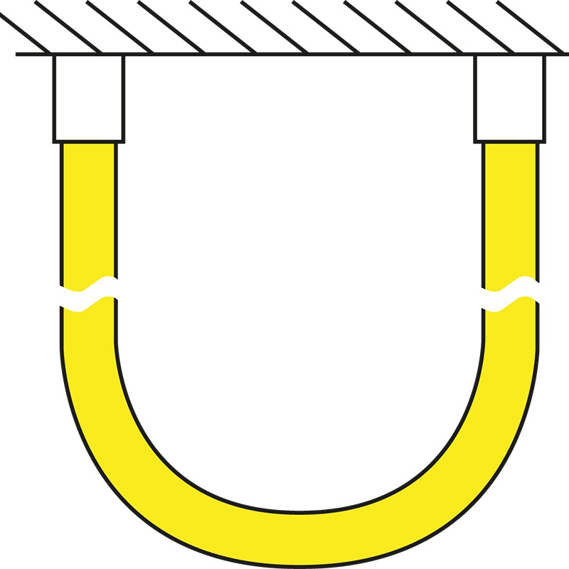Kit superficie doppia neon 360 mm illuminazione lineare interna efficiente e facile installazione