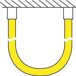 Kit superficie doppia neon 360 mm illuminazione lineare interna efficiente e facile installazione