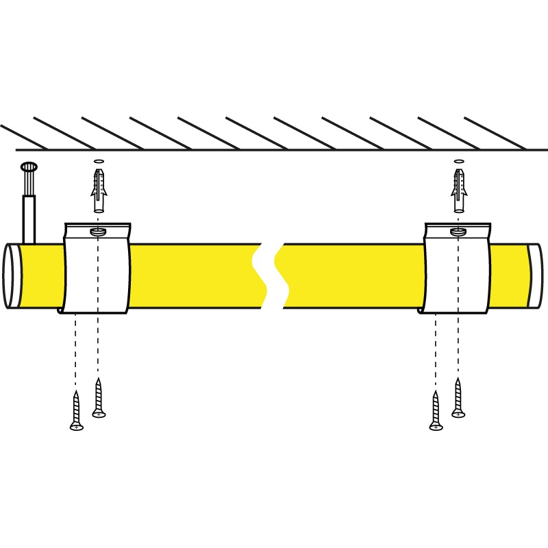 KIT 25MM SUPERF. ORIZZONTALE NEON 360 illuminazione efficiente interni ed esterni