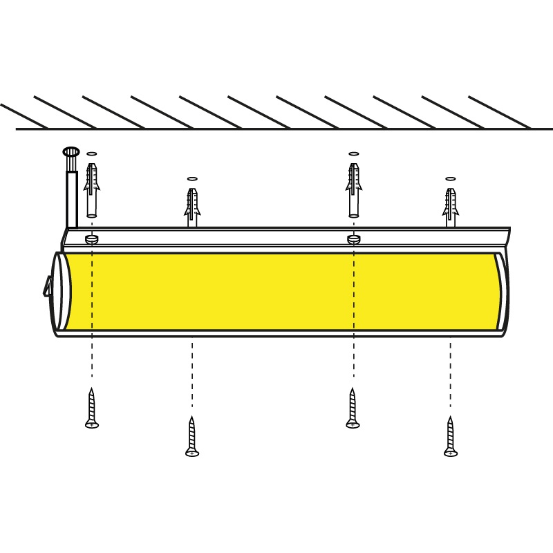 KIT 1M Superficie Orizzontale Neon 360° Illuminazione Efficiente Basso Consumo Ambienti Commerciali e Residenziali