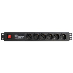 Multipresa da rack 6 prese protezione sovraccarico distribuzione energia ambienti professionali
