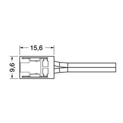 Connettore a striscia 4 poli COB 8 mm 3,5 A per impianti elettrici domestici e professionali