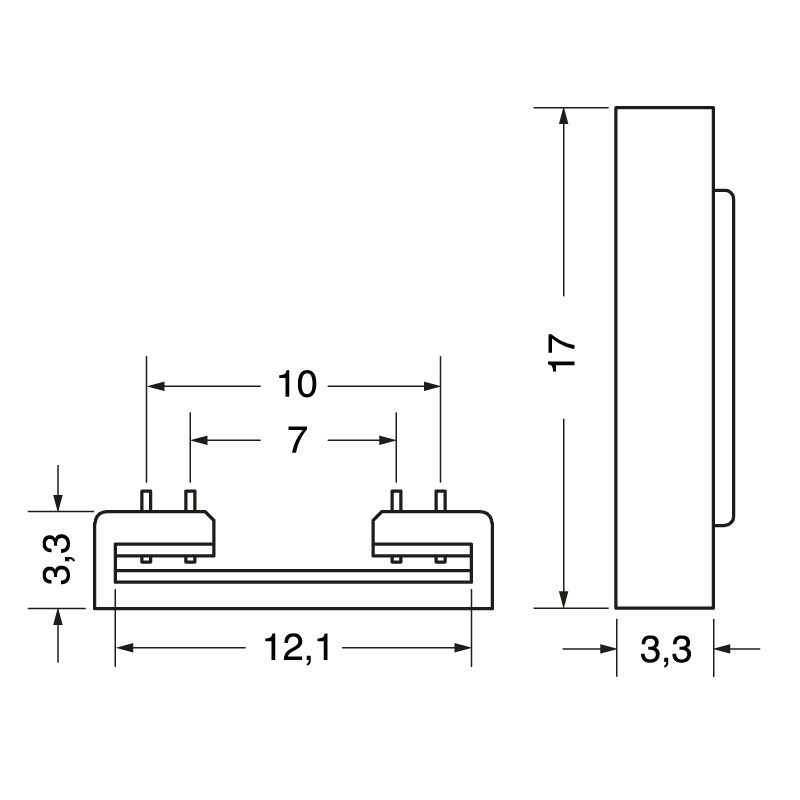 Connettori COB strip RGB 4 poli 3,5A per illuminazione LED interna ed esterna
