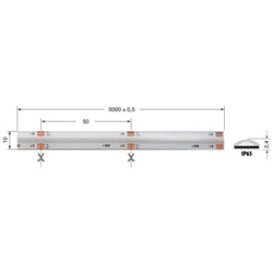 Striscia LED COB RGB 15W/M 24V IP65 illuminazione versatile interni ed esterni