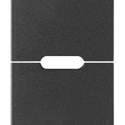 Due mezzi tasti intercambiabili 1 modulo grigio neutro personalizzabili per impianti elettrici