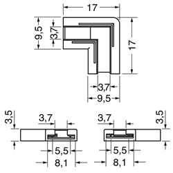 Connettore angolare 4 pin 8 mm 5,5 A per installazioni elettriche compatte e affidabili