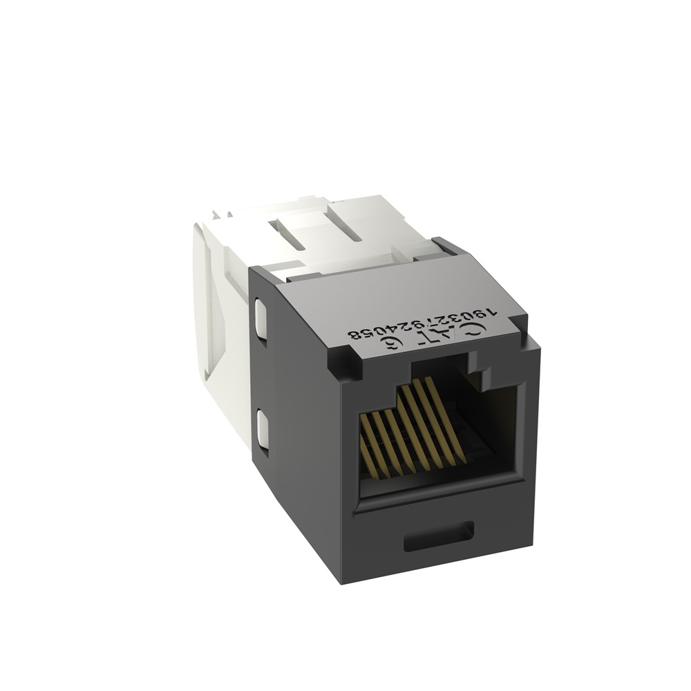 Mini-Com® UTP RJ45 Cat 6 TG Jack Module, nero