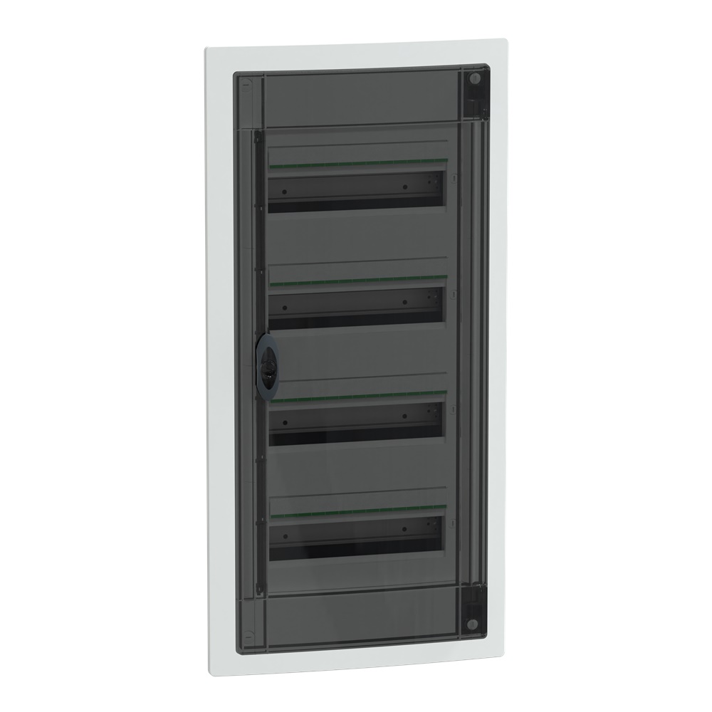 Centralino incasso PrismaSet XS 4x13 moduli porta fumé per installazioni residenziali e terziarie