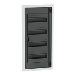 Centralino incasso PrismaSet XS 4x13 moduli porta fumé per installazioni residenziali e terziarie