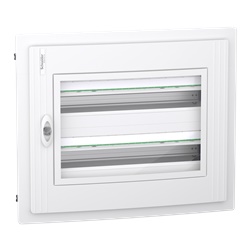 Centralino incasso PrismaSet XS 2x24 moduli porta vetro trasparente residenziale-terziario IP40