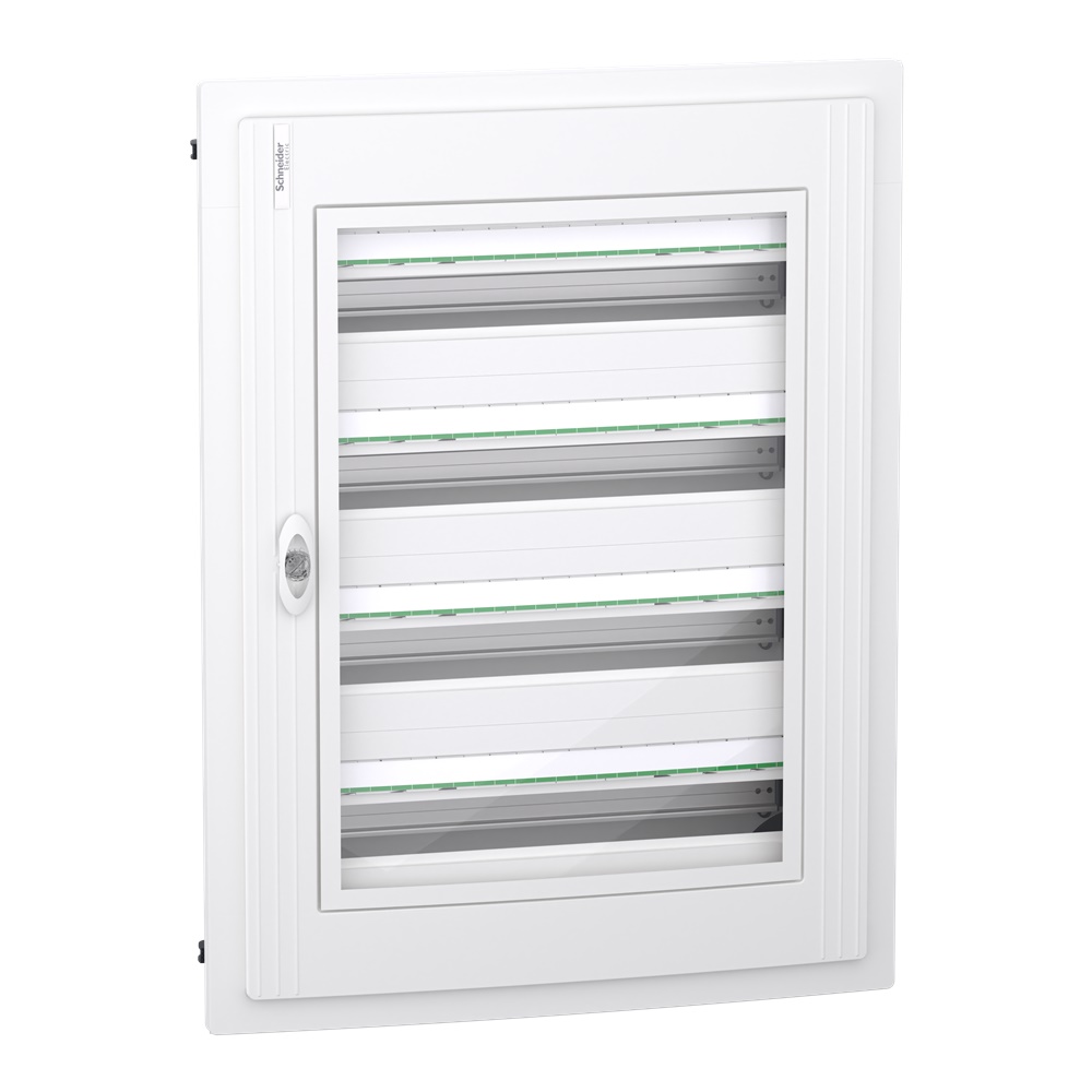 Centralino incasso PrismaSet XS 4 file 24 moduli porta vetro trasparente IP40 residenziale e terziario