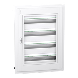 Centralino incasso PrismaSet XS 4 file 24 moduli porta vetro trasparente IP40 residenziale e terziario