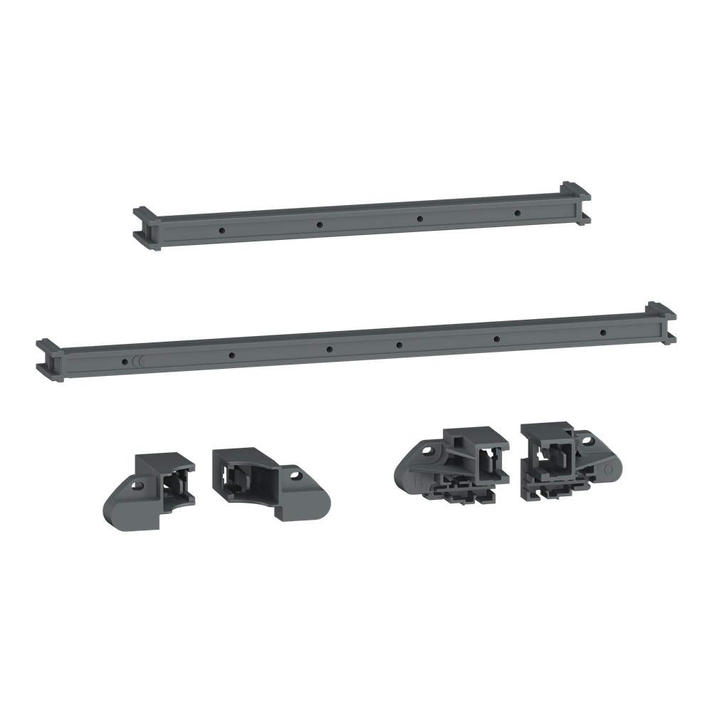 Supporto morsettiera PrismaSet XS nero per centralini 13-18 moduli, compatto e leggero