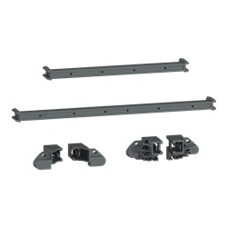 Supporto morsettiera PrismaSet XS nero per centralini 13-18 moduli, compatto e leggero