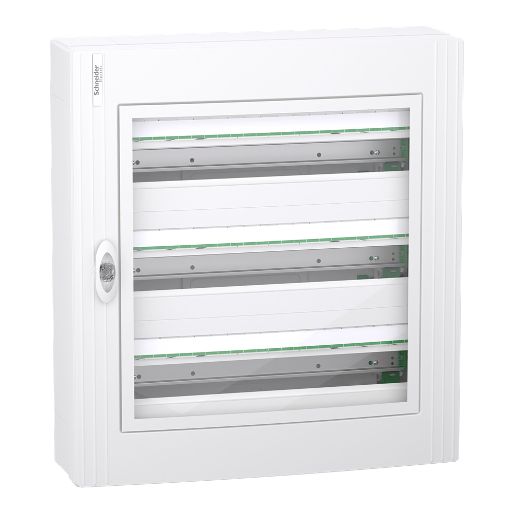Centralino PrismaSet XS parete 3x24 moduli porta vetro trasparente IP40 residenziale terziario