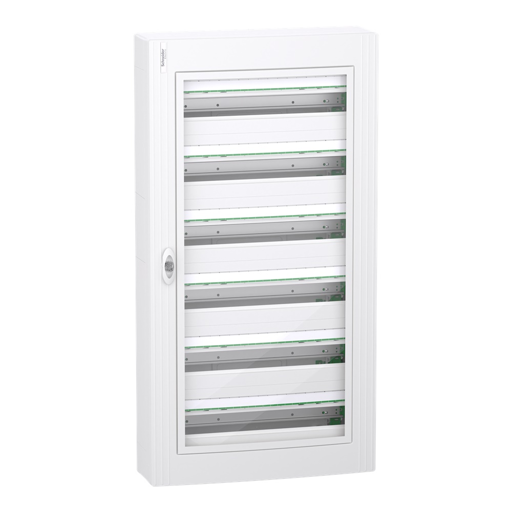Centralino PrismaSet XS parete 6x24 moduli vetro trasparente IP40 residenziale-terziario