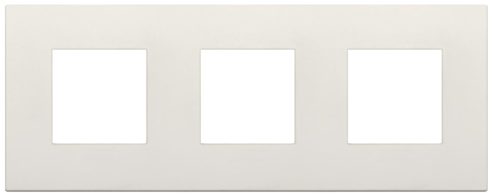 Placca 6 moduli tecnopolimero avorio interasse 71 mm per impianti elettrici