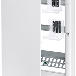 Centralino 54M QDSA distribuzione segnali appartamento con supporti e connettori RJ45 fibra ottica